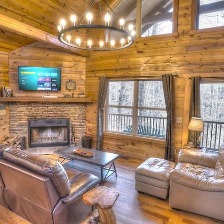 Luxury Cabin Sleeps 8 With Creekside Fire Pit Near Helen Ga Кливленд Экстерьер фото